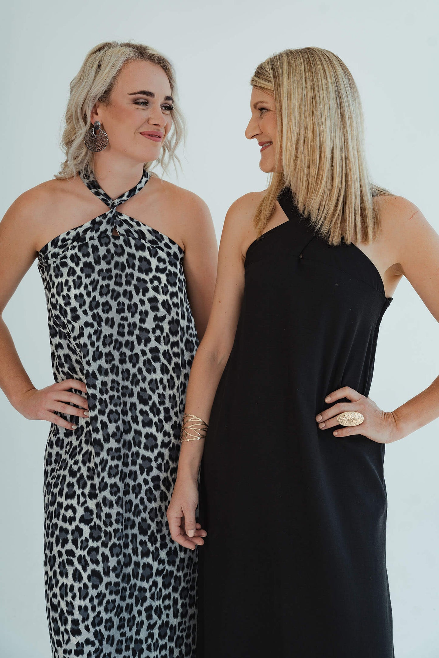 Chrissie Halterneck Dress - Leopard