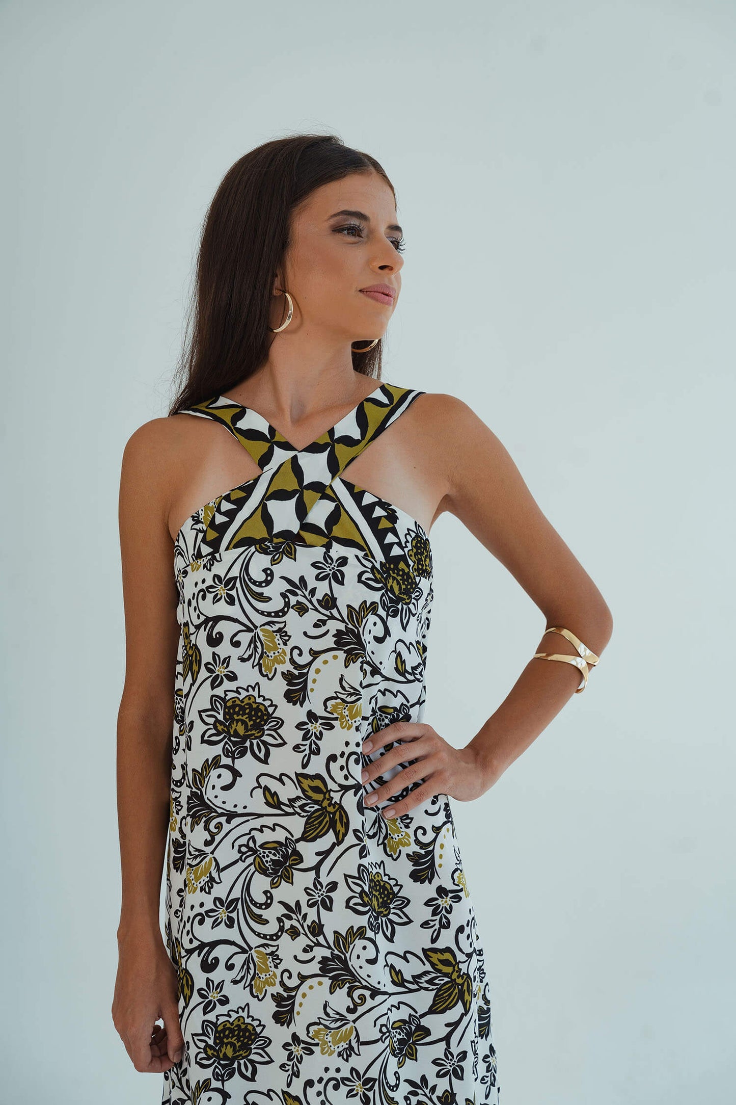 Chrissie Halterneck Dress - Multicolour