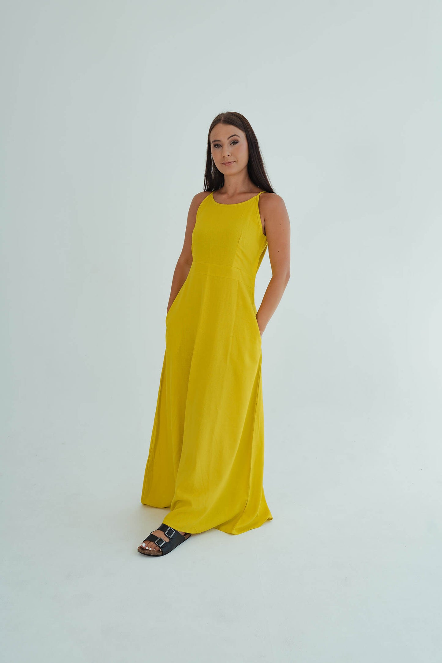 Emma Flare Dress - Yellow