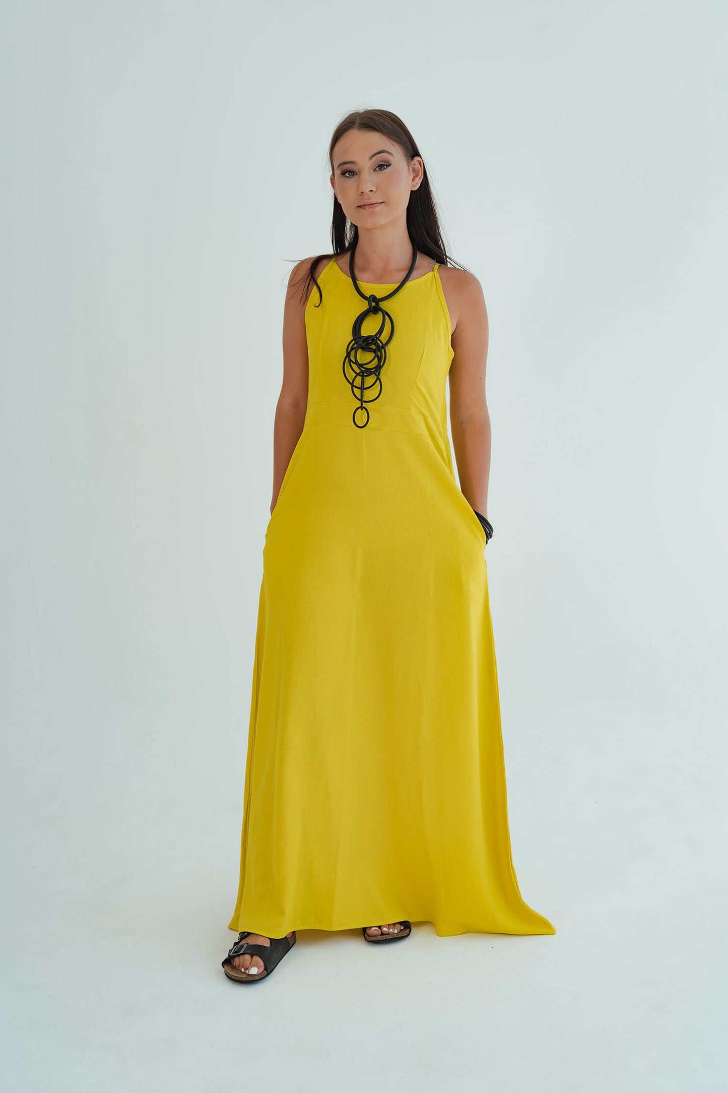 Emma Flare Dress - Yellow