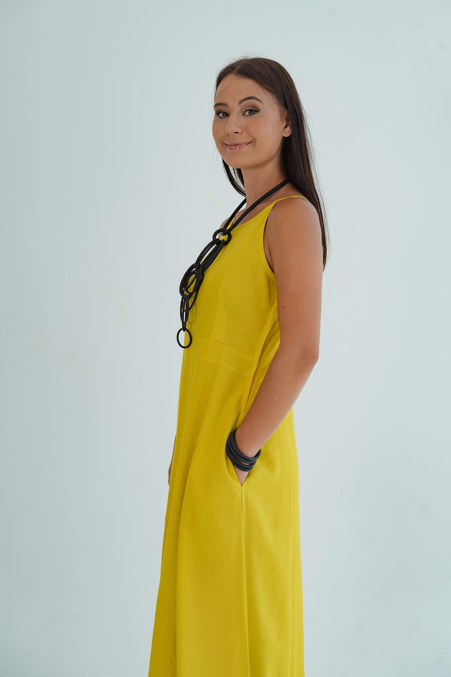 Emma Flare Dress - Yellow
