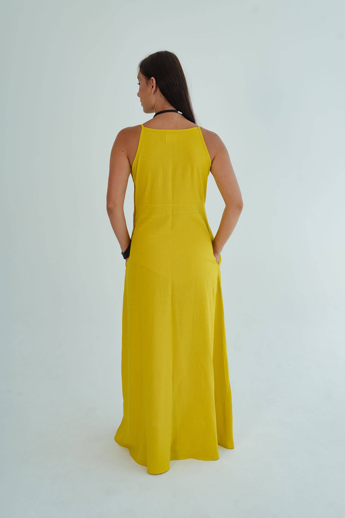 Emma Flare Dress - Yellow