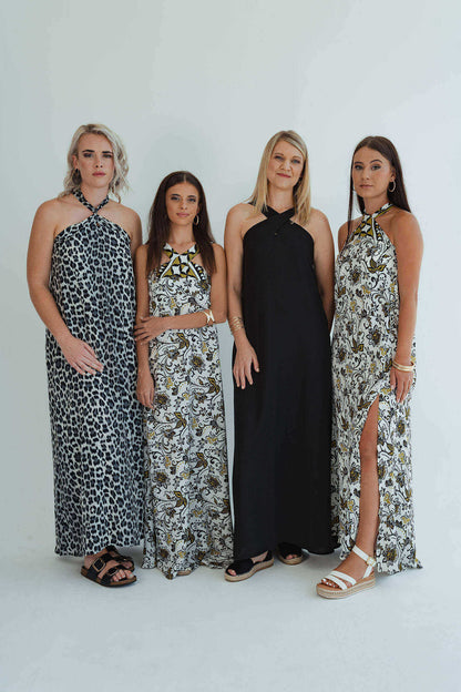 Chrissie Halterneck Dress - Black