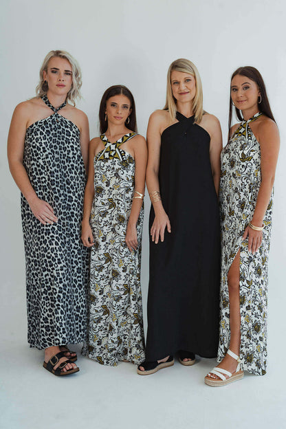 Chrissie Halterneck Dress - Black
