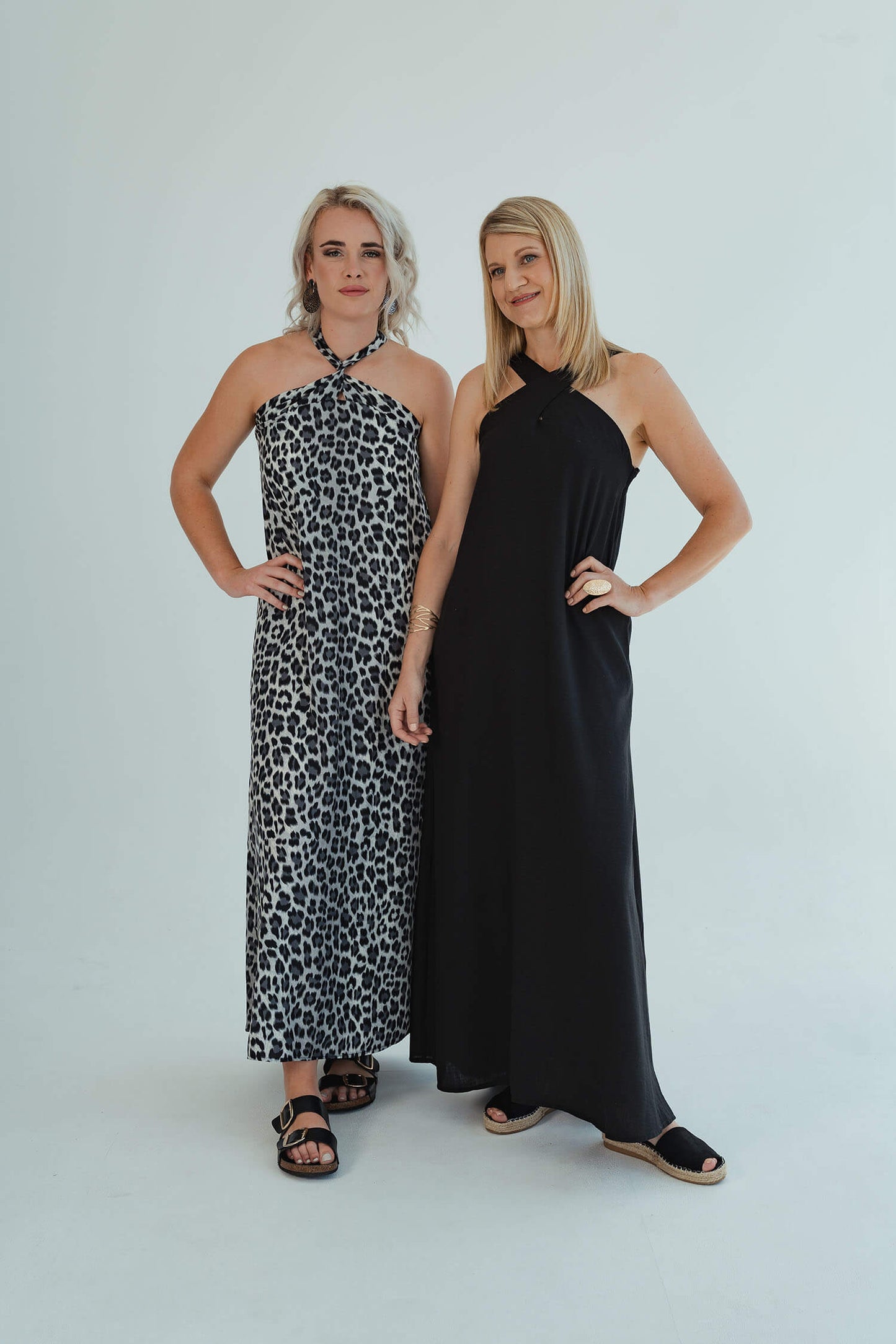 Chrissie Halterneck Dress - Leopard