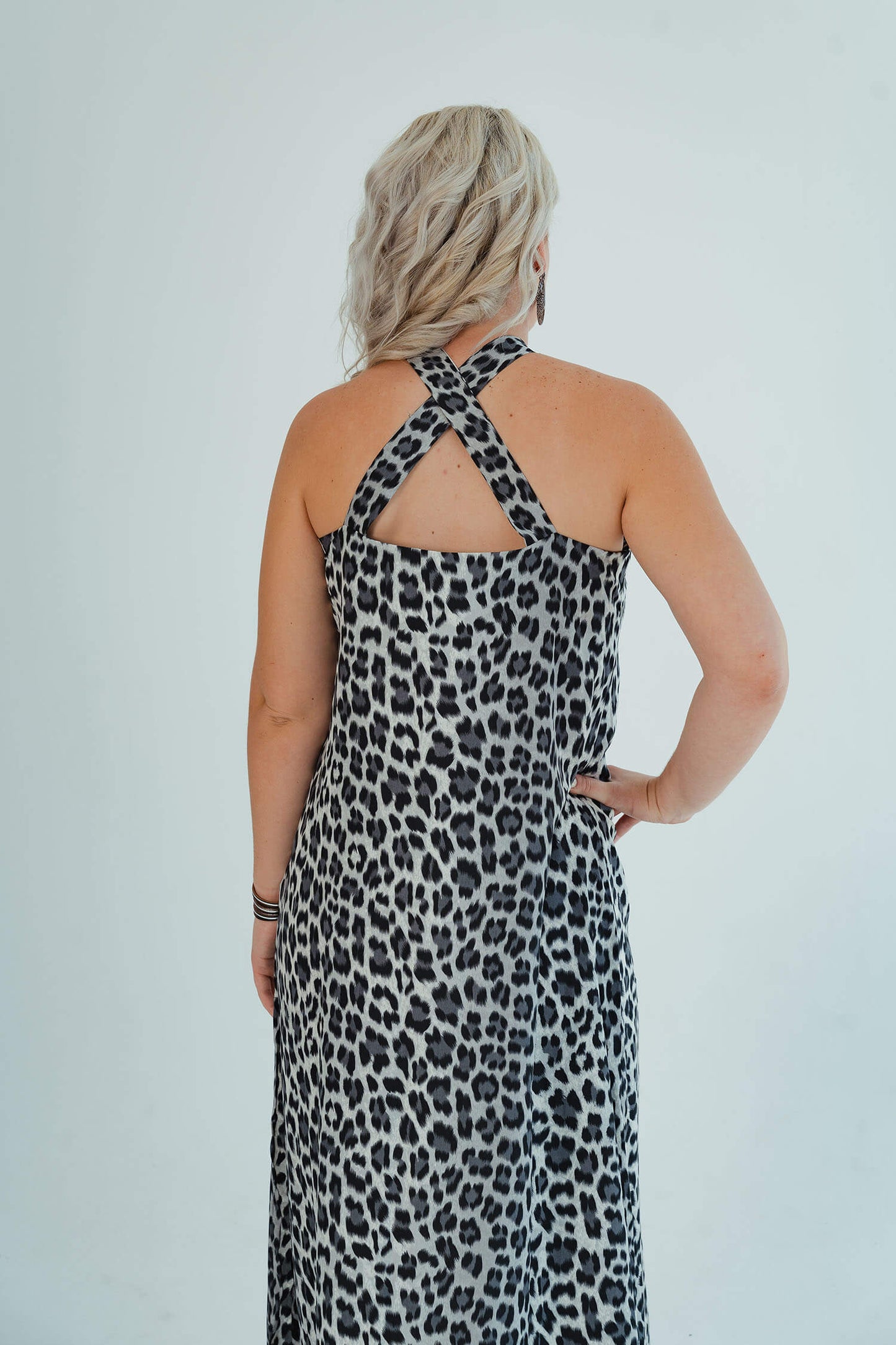 Chrissie Halterneck Dress - Leopard