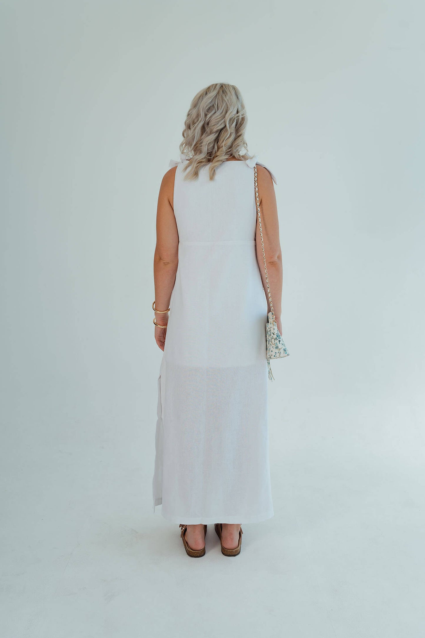 Dani Tie Dress - White