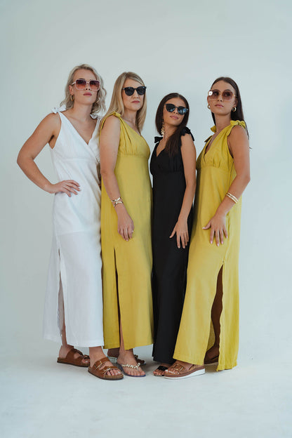Dani Tie Dress - White