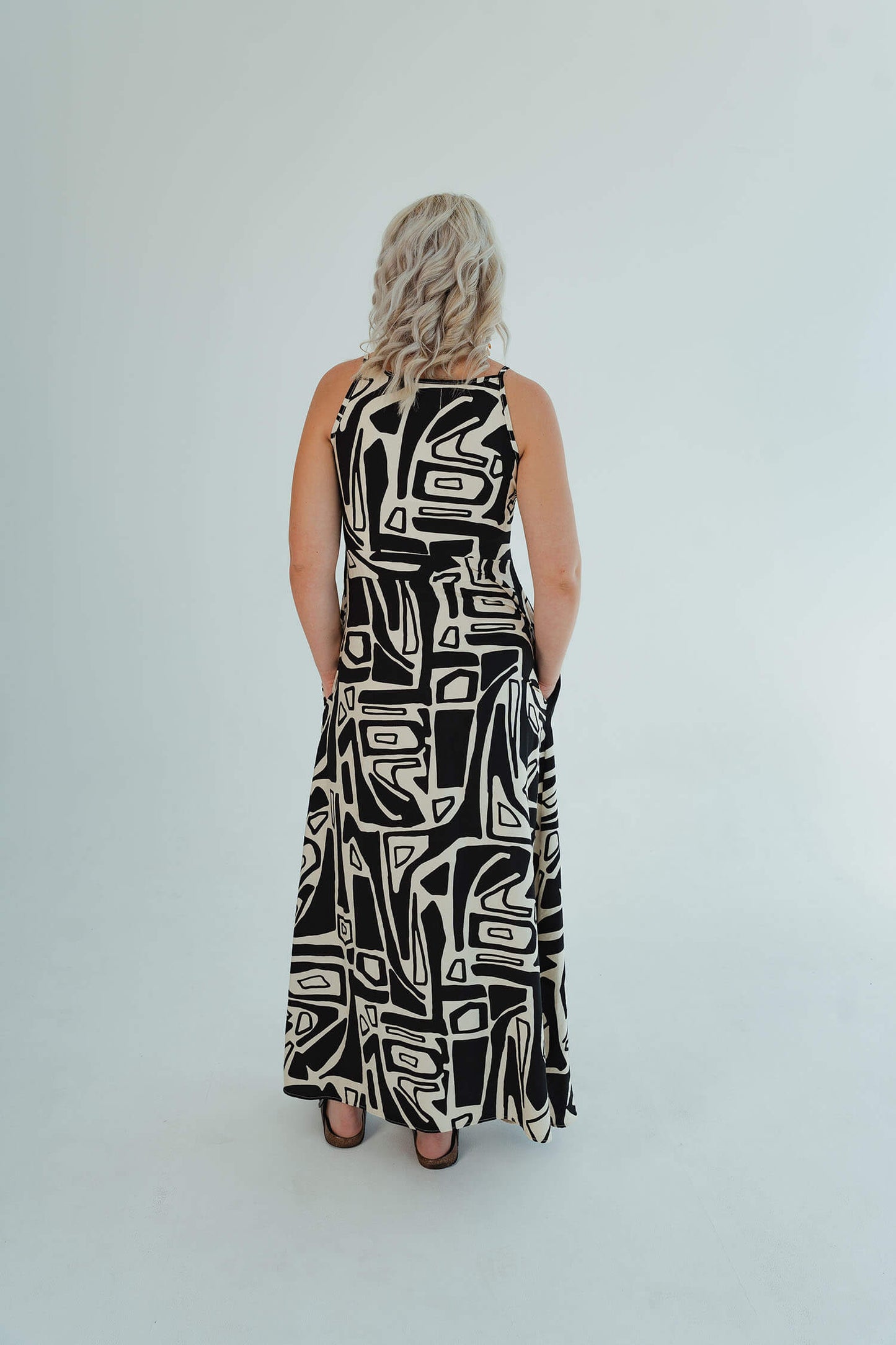 Emma Flare Dress - Black Block